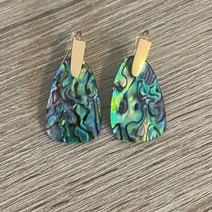 Kendra Scott Marty Earring Rhodium Abalone Shell